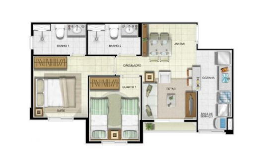 apartamento 2 qts com suite FotoID 36637