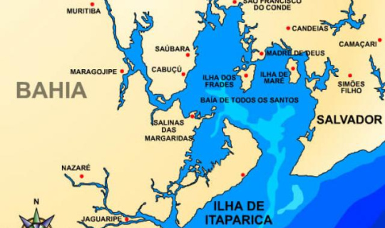 Mapa da Ilha de Itaparica, Praia da Coroa FotoID 30333